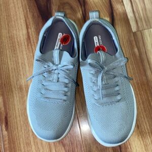 Ladies Sketchers massage fit size 6 grey slip ons excellent condition!